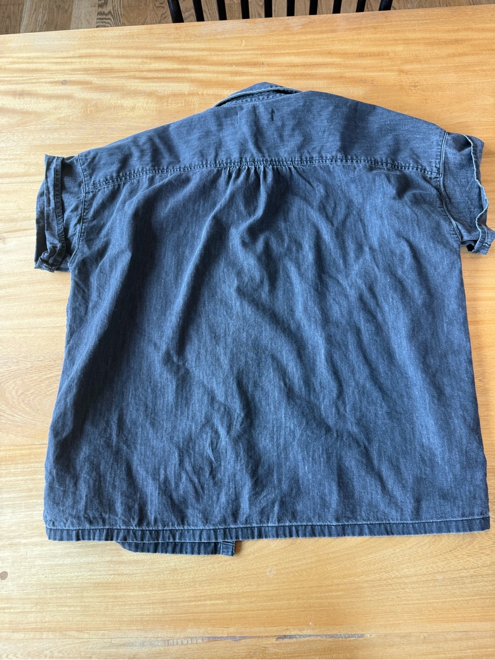 Madewell Washed Black Short-Sleeve Button-Down Shirt - Picture 3 of 3